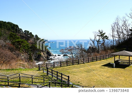 三陸重建國立公園山王岩附近的景色 三陸重建國立公園山王岩附近的景色 139873848