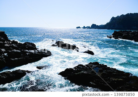 三陸重建國立公園山王岩附近的景色 139873850