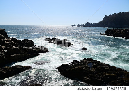三陸重建國立公園山王岩附近的景色 139873856