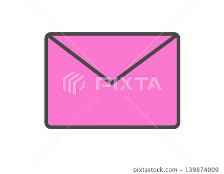 Pink email icon 139874009