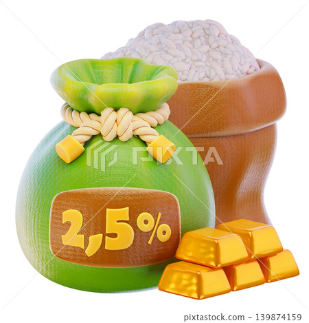 Zakat 3d render icon 139874159