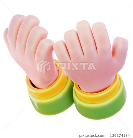 pray hand 3d render icon 139874184