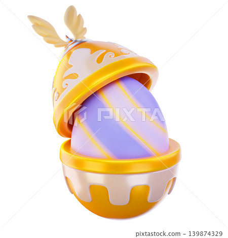 egg in egg 3d render icon, easter illustration egg in egg 3d render icon, easter illustration 139874329
