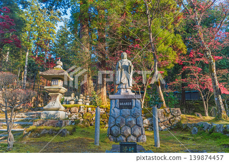 Statue of Dengyo Daishi at Seimei-ji Temple in Shiga Prefecture 139874457