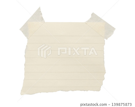 Note paper with adhesive tape isolated on white background Note paper with adhesive tape isolated on white background 139875873