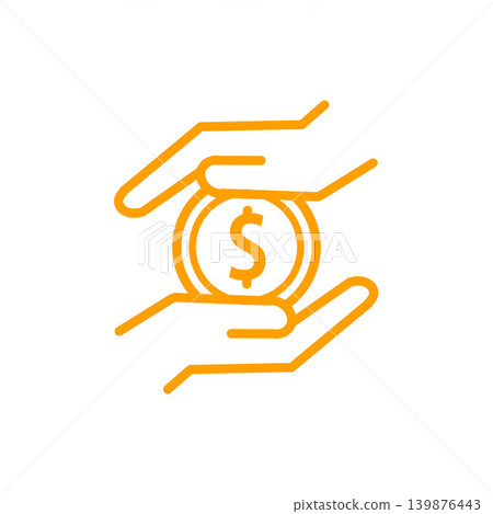 An illustration of money held carefully in both hands, a dollar sign coin, and images of finance, savings, and investment. An illustration of money held carefully in both hands, a dollar sign coin, and images of finance, savings, and investment. 139876443