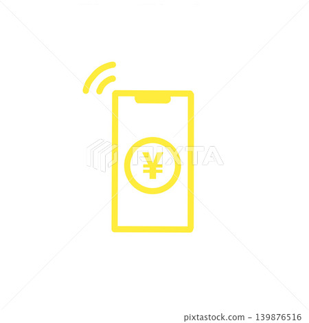 圖標素材描繪了透過智慧型手機匯款的場景,包含日元符號和通訊波形。 圖標素材描繪了透過智慧型手機匯款的場景,包含日元符號和通訊波形。 139876516