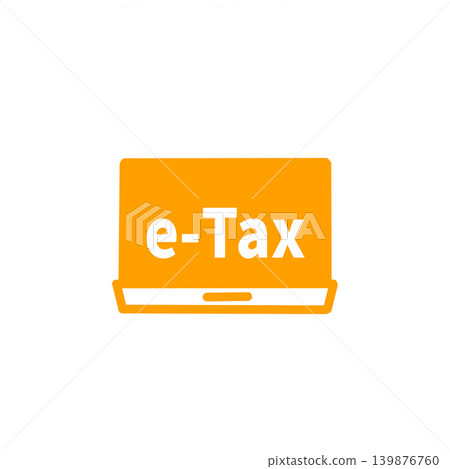 e-Tax digital icon illustration, online tax filing, computer screen image e-Tax digital icon illustration, online tax filing, computer screen image 139876760