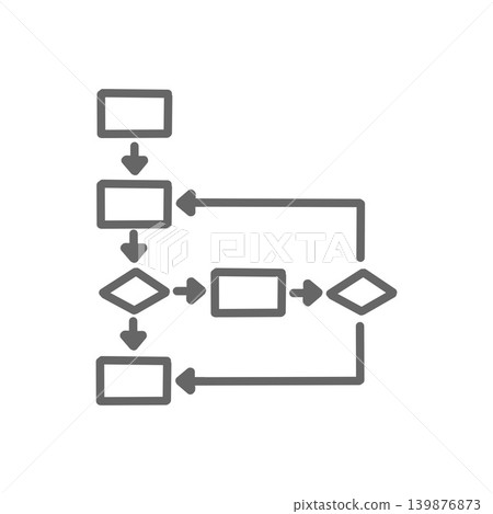 Icons, process diagrams, vector illustrations for business flowcharts. 139876873