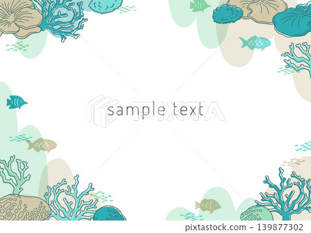 珊瑚和海洋生物的框架 珊瑚和海洋生物的框架 139877302
