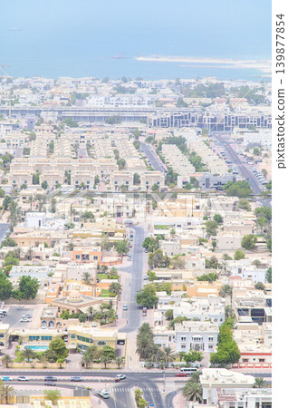 A stunning view of Dubai from the sky. A stunning view of Dubai from the sky. 139877854