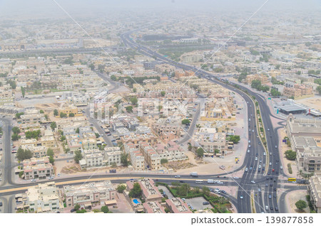 A stunning view of Dubai from the sky. A stunning view of Dubai from the sky. 139877858