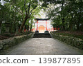 Stone steps and lanterns on the approach to the shrine, stone steps, approach to the shrine, stone-paved stairs, red bridge, 139877895