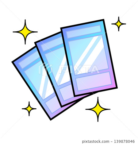 Trading card illustrations (vector material) 139878046