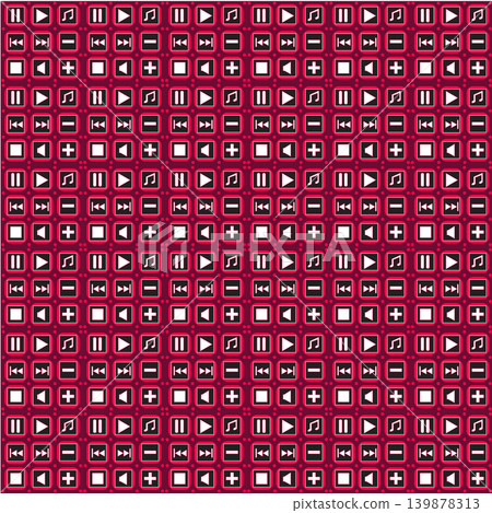 icon play stop music song pattern 139878313