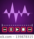 icon play stop music song wave 139878315