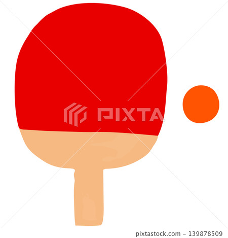 Table tennis racket and ball Table tennis racket and ball 139878509