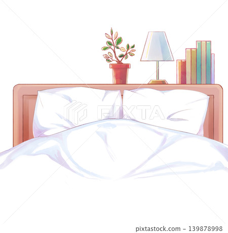 Pillows and blankets for a double bed, headboard Pillows and blankets for a double bed, headboard 139878998