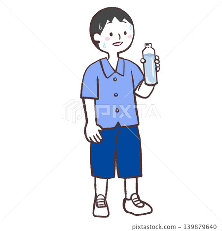 一幅男人喝水的插圖 一幅男人喝水的插圖 139879640