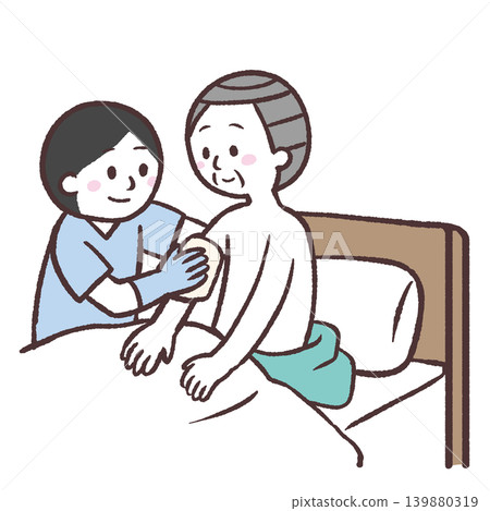 圖解:一名男子正在擦拭某物 圖解:一名男子正在擦拭某物 139880319