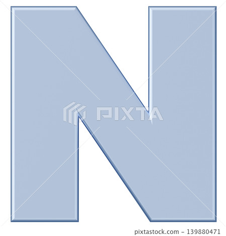 3D Material_Alphabet_N_Silver 3D Material_Alphabet_N_Silver 139880471