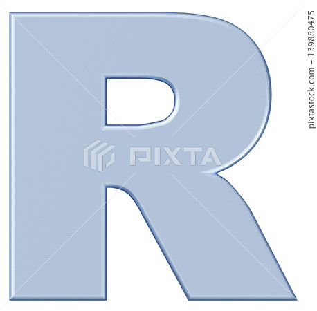 3D Material_Alphabet_R_Silver 3D Material_Alphabet_R_Silver 139880475