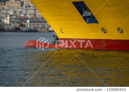 Big ship prow in harbor detail Big ship prow in harbor detail 139880503