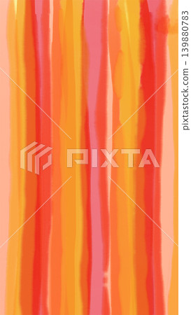 A 9:16 aspect ratio vertical abstract banner. Vertical watercolor stripes in red, orange, and yellow. A 9:16 aspect ratio vertical abstract banner. Vertical watercolor stripes in red, orange, and yellow. 139880783
