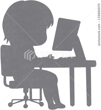 computer user shadow computer user shadow 139880970