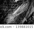 Abstract Night Sky with Shooting Star Drawing in White Crayon on Black Paper Texture 139881015