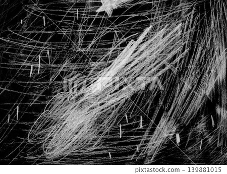 Abstract Night Sky with Shooting Star Drawing in White Crayon on Black Paper Texture Abstract Night Sky with Shooting Star Drawing in White Crayon on Black Paper Texture 139881015