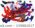 Watercolor Chaos A Vibrant Abstract Expressionist Painting for Dynamic Backgrounds 139881017