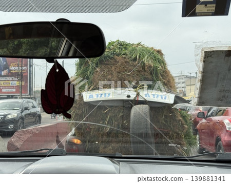 A car loaded with vegetables and the people of Congo A car loaded with vegetables and the people of Congo 139881341