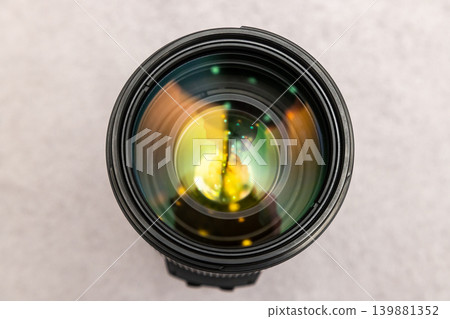 Close-up of Camera Lens with Colorful Reflections Close-up of Camera Lens with Colorful Reflections 139881352