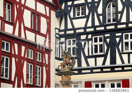 Facade of classic houses in Rothenburg, Germany Facade of classic houses in Rothenburg, Germany 139881663
