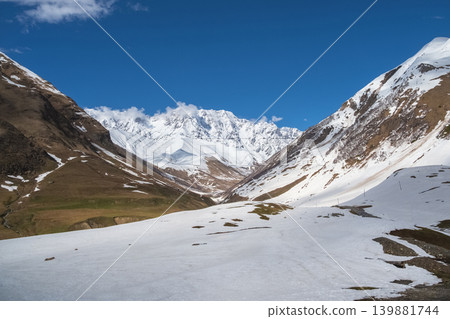 Shkhara, A mountain peak in Georgia. Shkhara, A mountain peak in Georgia. 139881744