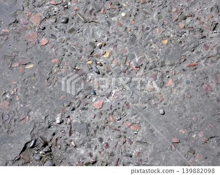Concrete Road Surface Shows Texture and Materials Used in Construction Concrete Road Surface Shows Texture and Materials Used in Construction 139882098