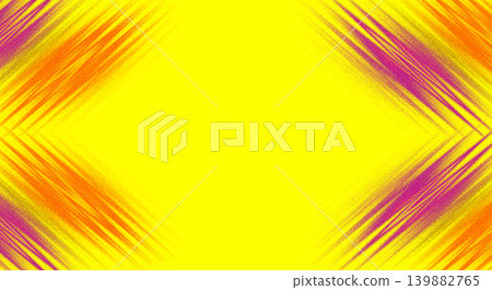 Bright yellow abstract background with orange and purple diagonal lines forming a central frame with grainy texture, concept of vibrant dynamic energy Bright yellow abstract background with orange and purple diagonal lines forming a central frame with grainy texture, concept of vibrant dynamic energy 139882765