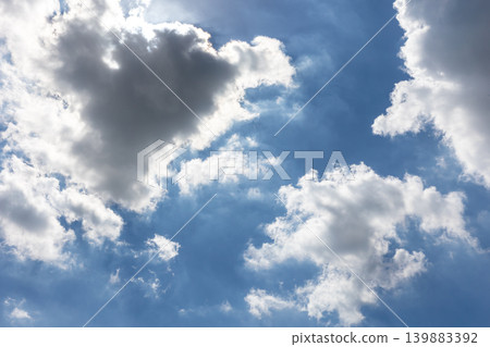 Midsummer light filtering through the shadows of rising clouds Midsummer light filtering through the shadows of rising clouds 139883392