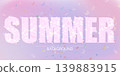 Soft pastel summer background banner with colorful flying butterflies and typography 139883915
