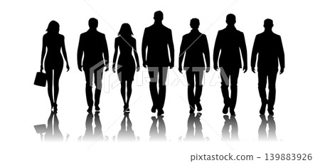 silhouette, people, vector 139883926