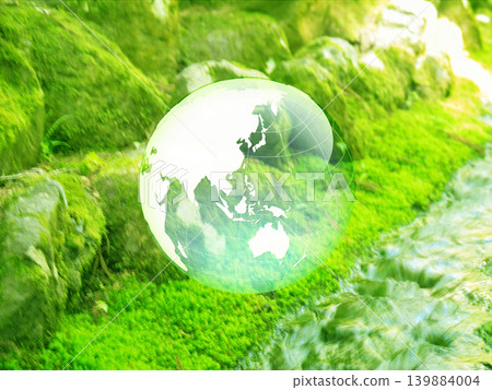 新生的綠葉,地球位於中心 新生的綠葉,地球位於中心 139884004