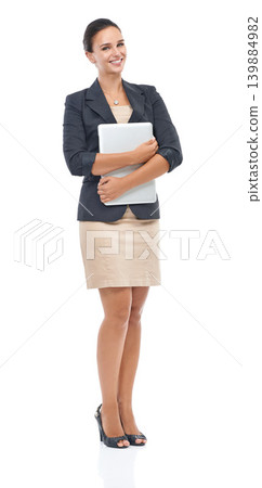 Woman, portrait and business with checklist in studio, receptionist and corporate career with paper. Female secretary, clipboard and schedule, working on report and smile with white background Woman, portrait and business with checklist in studio, receptionist and corporate career with paper. Female secretary, clipboard and schedule, working on report and smile with white background 139884982