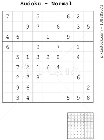 Intermediate Logic Sudoku Grid for Brain Training Intermediate Logic Sudoku Grid for Brain Training 139885673