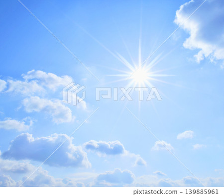 藍天白雲,陽光直射,自由空間影像 藍天白雲,陽光直射,自由空間影像 139885961