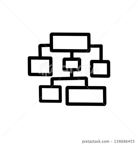 Icons and diagrams for hierarchical structures, organizational charts, and flowcharts. Icons and diagrams for hierarchical structures, organizational charts, and flowcharts. 139886455