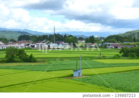 Scenery along the JR East Tohoku Main Line from Morioka Station to Ichinoseki Station Scenery along the JR East Tohoku Main Line from Morioka Station to Ichinoseki Station 139887213
