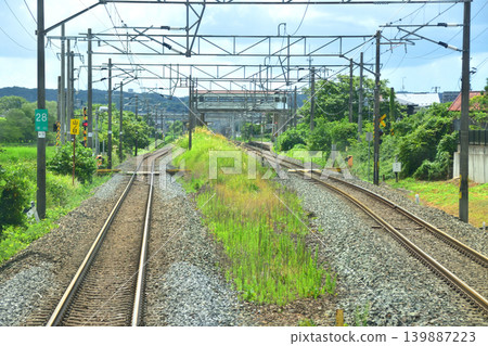 Scenery along the JR East Tohoku Main Line from Morioka Station to Ichinoseki Station Scenery along the JR East Tohoku Main Line from Morioka Station to Ichinoseki Station 139887223