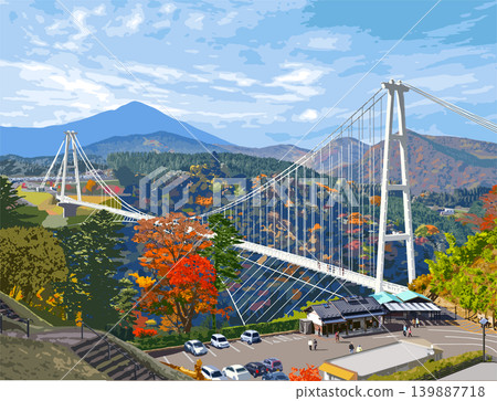 Kokonoe "dream" large suspension bridge Kokonoe "dream" large suspension bridge 139887718