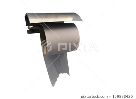 Close-up Roll of Toilet paper or tissue isolated on a white background Close-up Roll of Toilet paper or tissue isolated on a white background 139888420